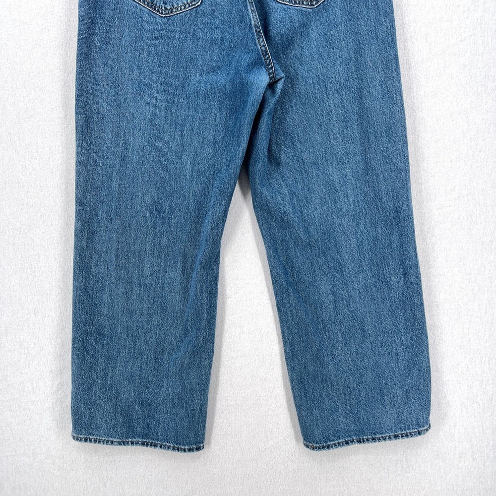 LEVIS High Waisted Straight Leg Jean Women 31 Blue Distressed Medium Wash Denim - Picture 6 of 16